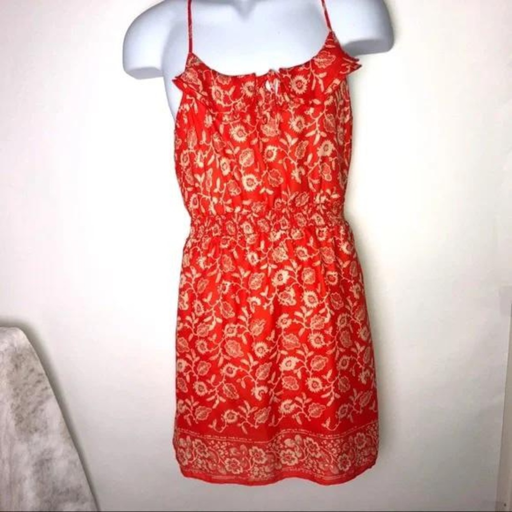 Floral Red Dress